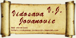 Vidosava Jovanović vizit kartica